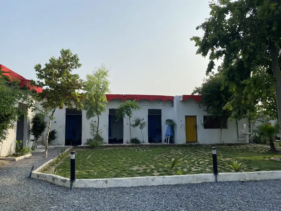 Rooms around the garden courtyard at Safdar Hotel
